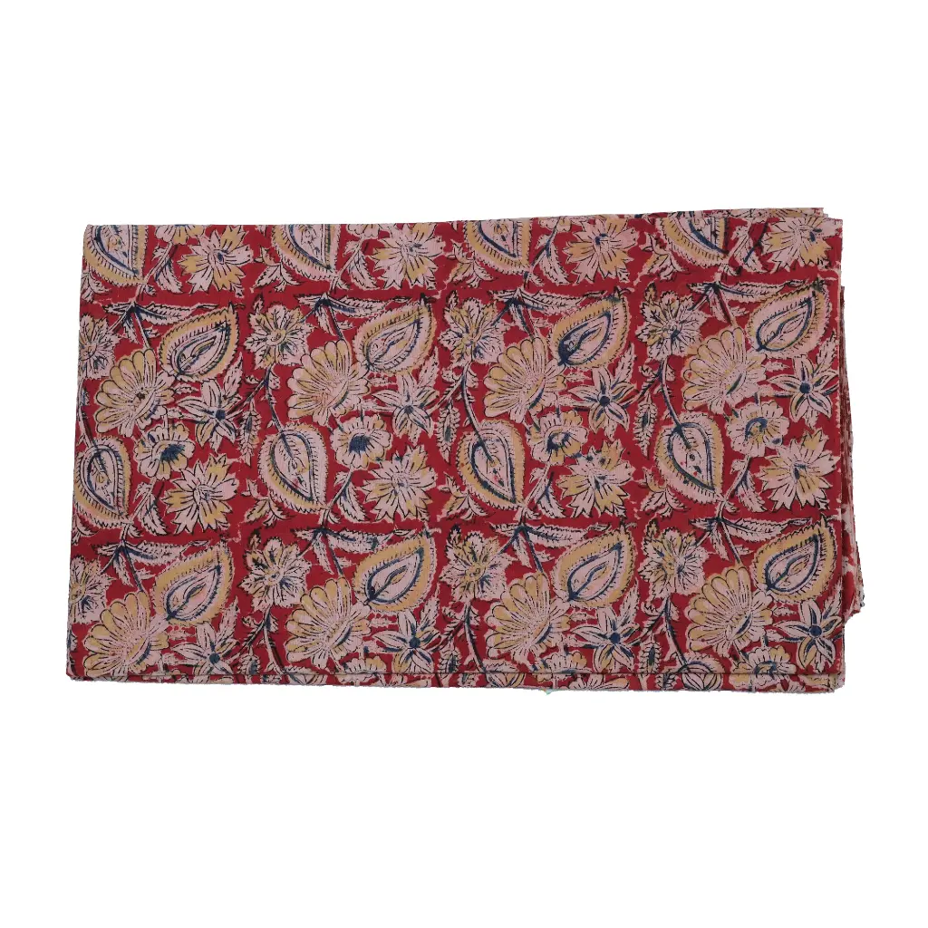 Kalamkari Printed Cotton Red