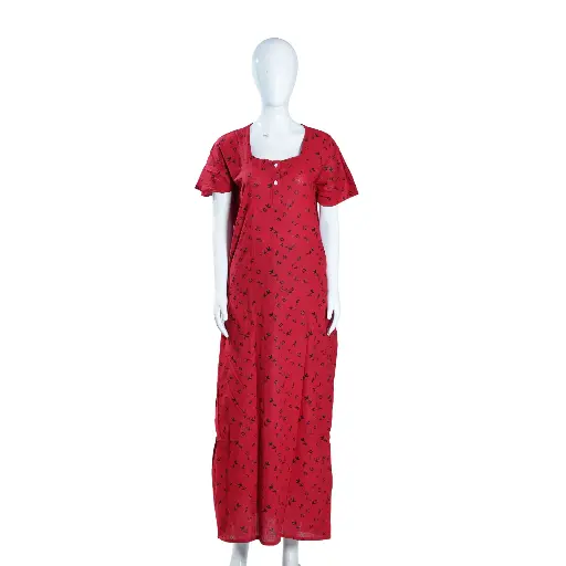 Women Nighty Printed Cotton