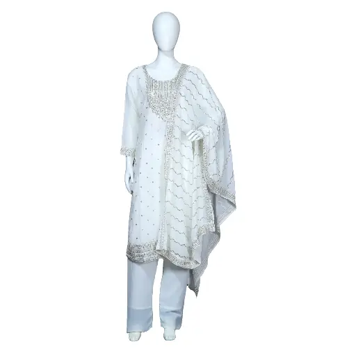Cotton Readymade Salwar White