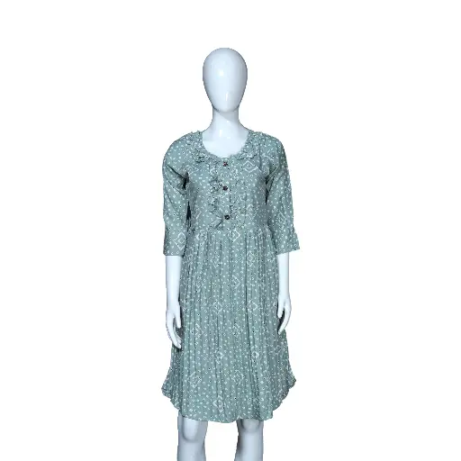 Women Gown Frills in Front Dress