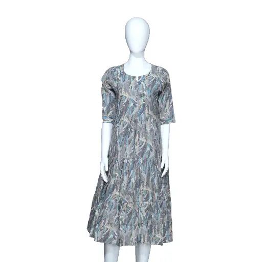 Women Gown Dress Printed Floral