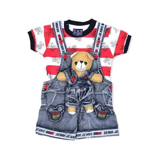 [33021] Baby Boys Romper Red and White