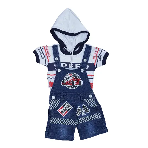 [33098] Baby Boys Romper With Cap