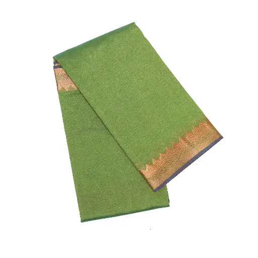 Thread Border Plain Saree With Blouse