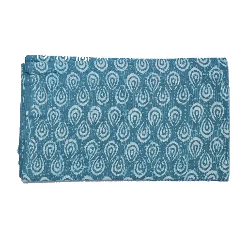 Printed Cotton Fabric Blue
