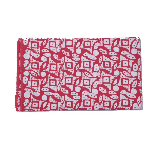 Printed Cotton Fabric Red and Dark Pink