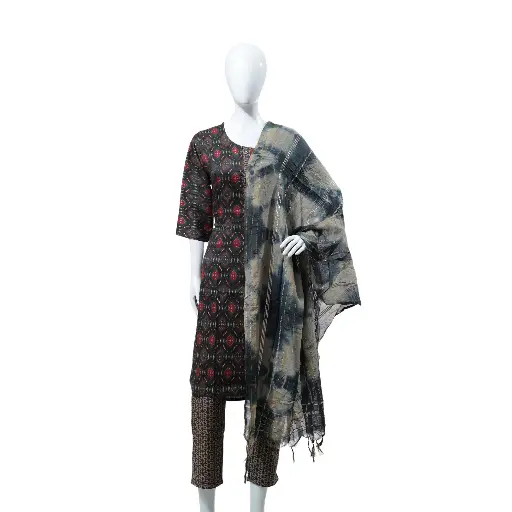 Churidar Black Printed