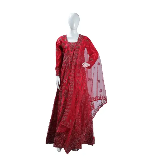 Anarkali Gown Fabric Embroidered